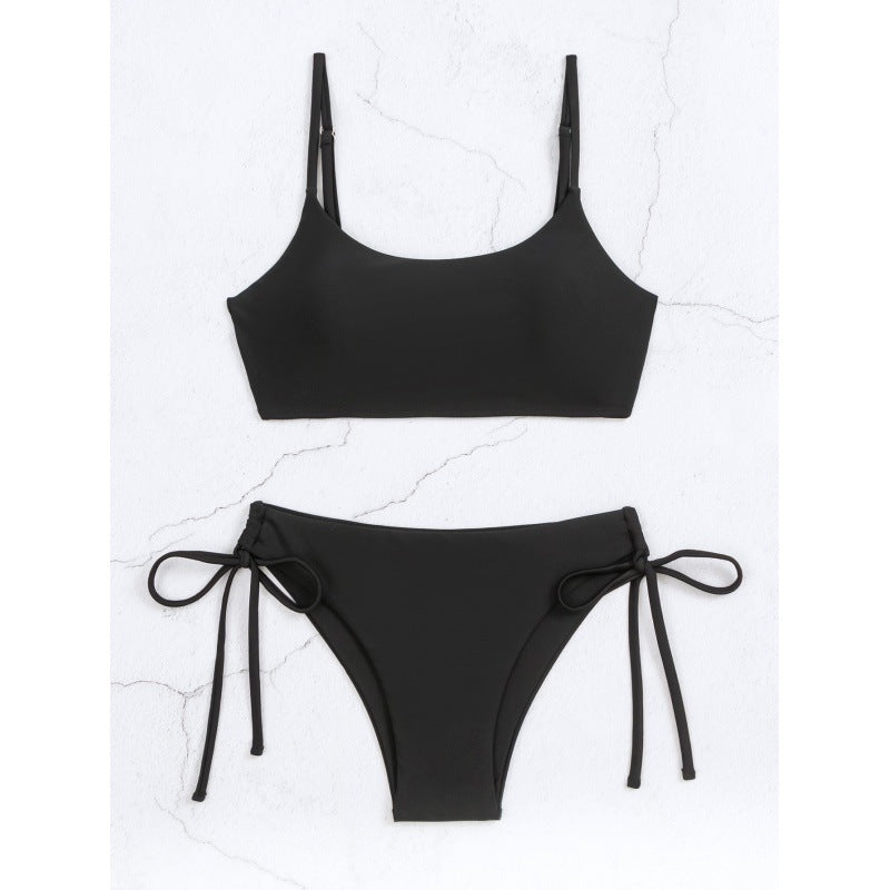Damen Sport-Bikini mit hochgeschnittenem Slip und verstellbaren Trägern EB