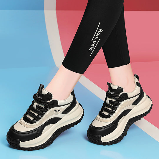 Damen trendige Plattform-Sneaker mit dämpfender Sohle EB