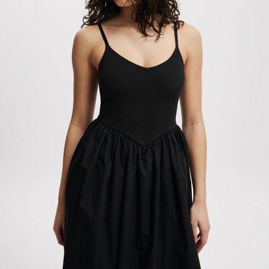 Damen Midi-Kleid mit lässigem Schnitt und praktischen Taschen EB
