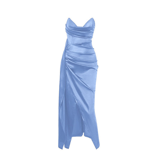 Damen figurbetontes Abendkleid mit asymmetrischem Saum und elegantem Schnitt EB