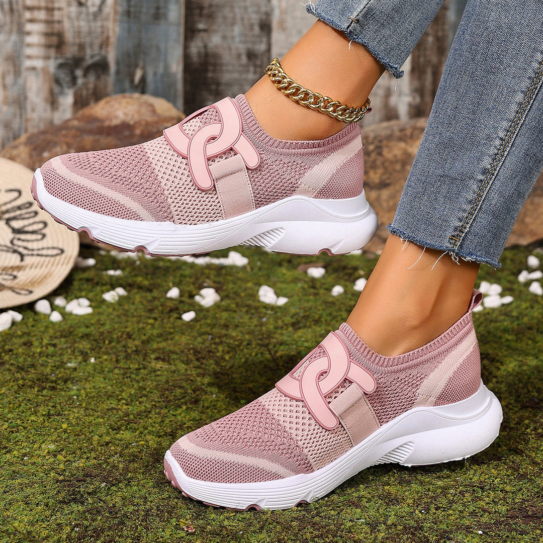 Damen Atmungsaktive Freizeitschuhe mit elastischem Riemen EB