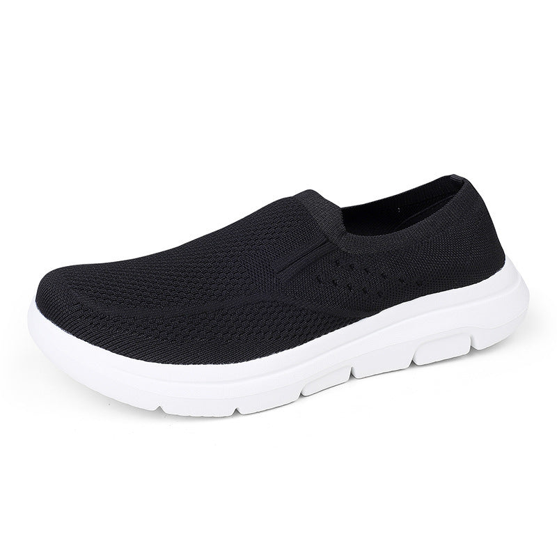 Damen Slip-On Sneakers mit atmungsaktivem Strick-Obermaterial EB