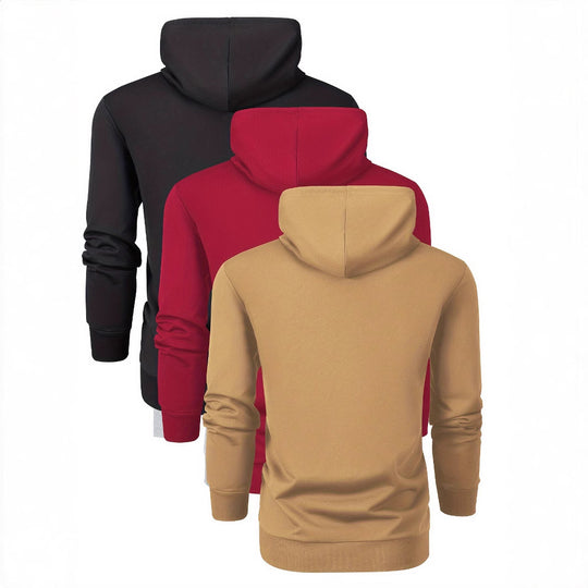 Unisex schlichter Kapuzenpullover mit Kängurutasche, gerippten Bündchen und relaxed Fit EB