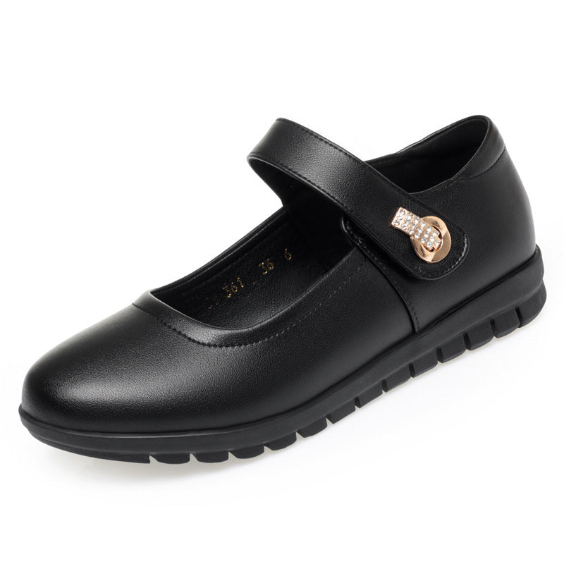Damen elegante Mary Jane Ballerinas mit bequemem Riemen und modischem Akzent EB