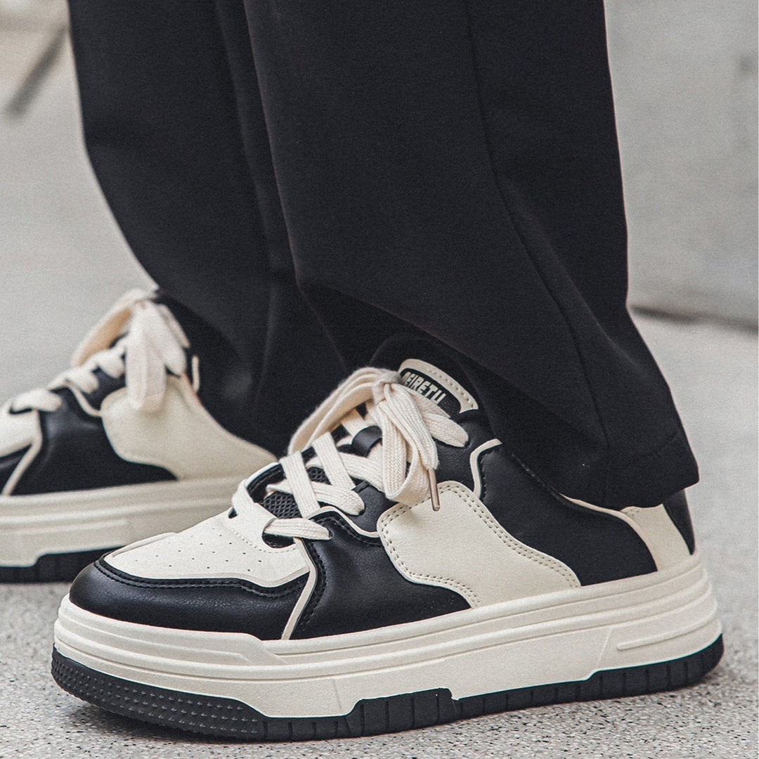 Damen modische Sneakers mit dicker Sohle und atmungsaktivem Obermaterial EB