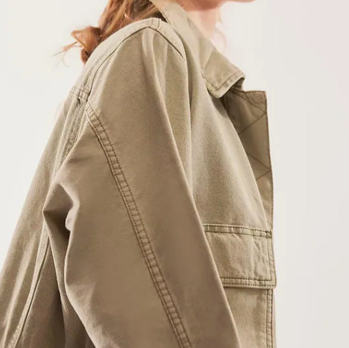 Damen lässige Oversized-Jacke EB