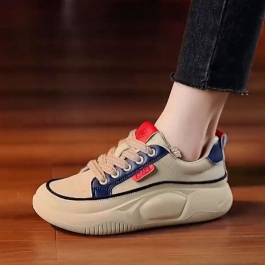 Damen Sportliche Sneakers mit dicker Sohle und komfortablem Obermaterial EB