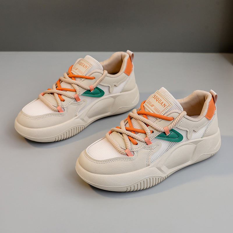Damen Sportliche Sneakers mit atmungsaktiver Mesh-Oberfläche und robustem Sohlenprofil EB