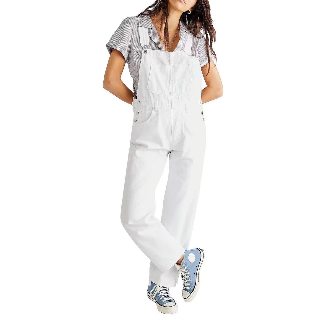 Damen Lässige Latzhose aus hochwertigem Baumwollgemisch EB