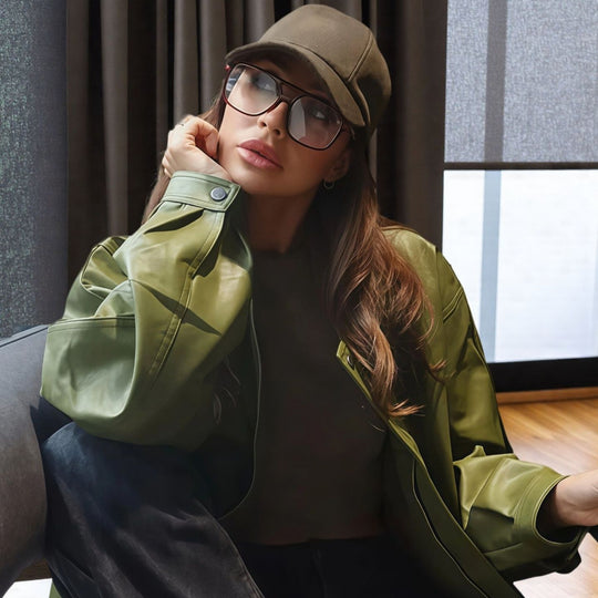 Damen lässige Oversized-Jacke EB
