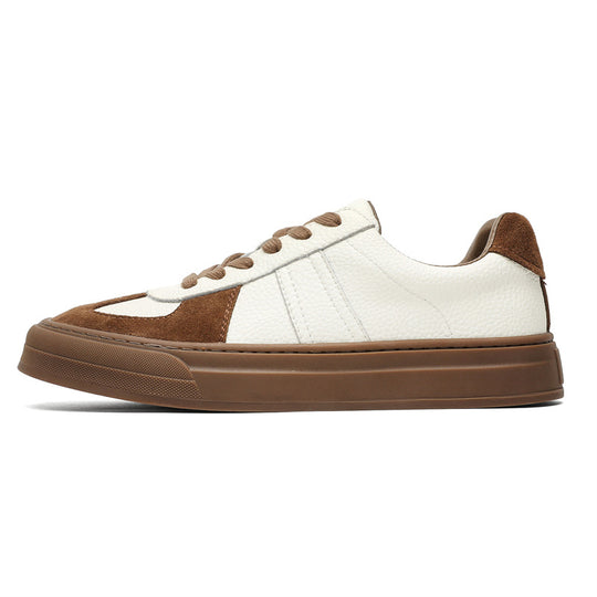 Damen Trendige Freizeit Sneakers mit hochwertiger Leder- und Wildleder-Kombination EB