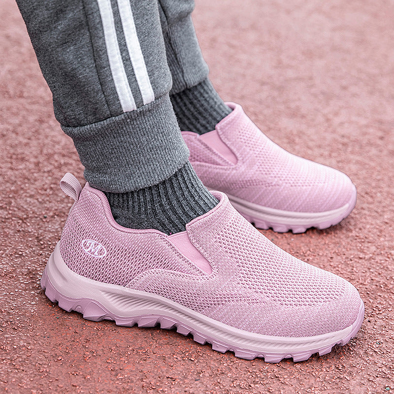 Damen Slip-On Sport-Sneaker mit atmungsaktivem Mesh-Obermaterial EB