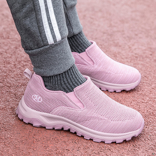 Damen Slip-On Sport-Sneaker mit atmungsaktivem Mesh-Obermaterial EB