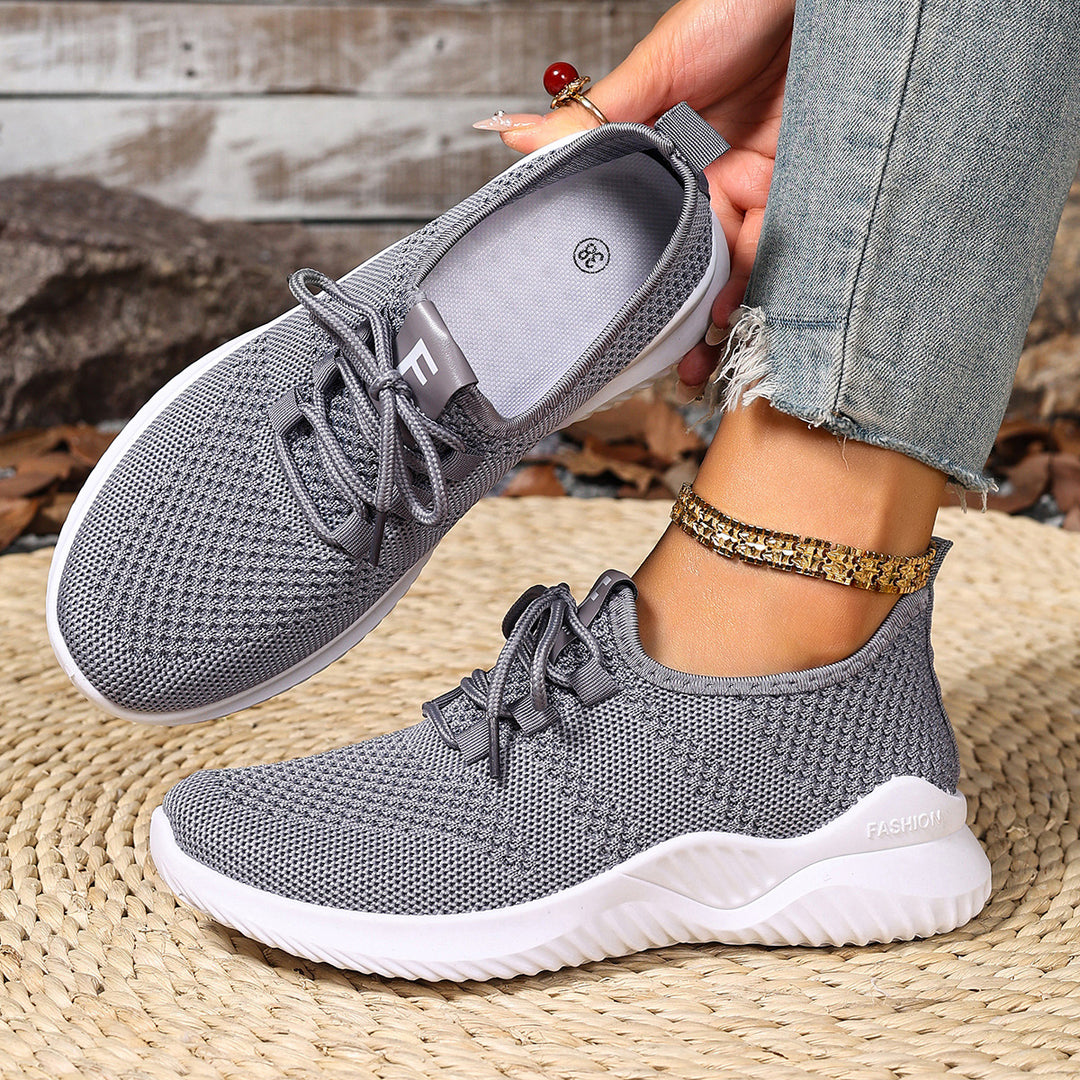 Damen Sportliche Sneaker mit atmungsaktiver Netzstruktur und flexibler Sohle EB
