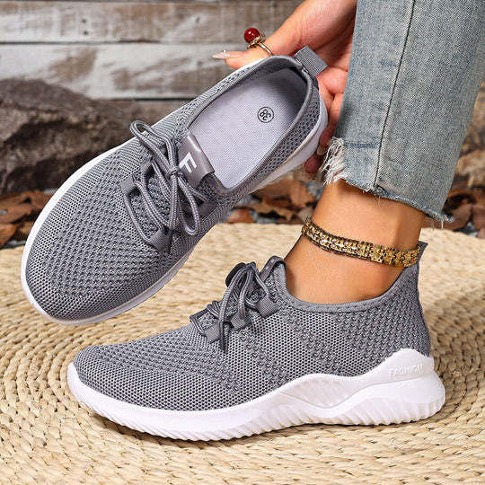 Damen Sportliche Sneaker mit atmungsaktiver Netzstruktur und flexibler Sohle EB