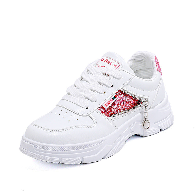 Damen Chunky Sneakers mit glitzernden Akzenten und rutschfester Sohle EB
