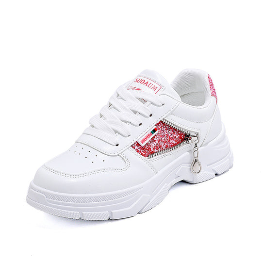 Damen Chunky Sneakers mit glitzernden Akzenten und rutschfester Sohle EB