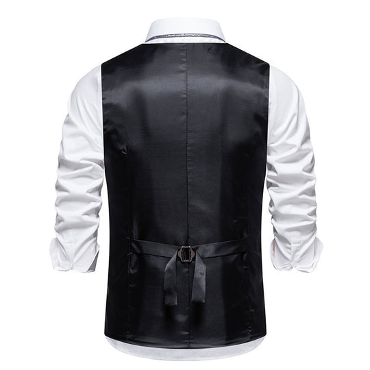 Herren elegante Anzugweste mit feinem Nadelstreifen und praktischen Taschen EB
