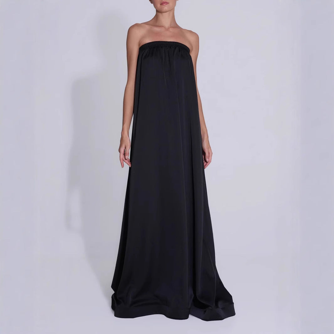 Damen Elegantes Maxikleid mit floralem Design und elastischem Oberteil EB