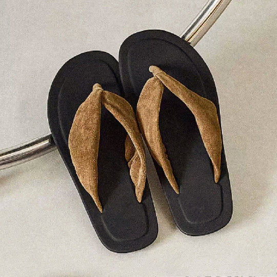Damen Zehentrenner-Sandalen mit ergonomischem Fußbett und rutschfester Sohle EB