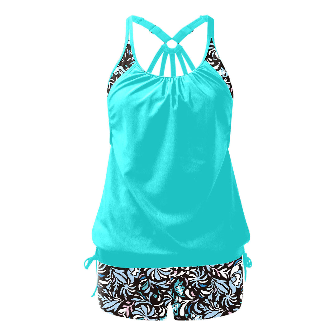 Damen Tankini-Set mit femininem Design und modischen Akzenten EB