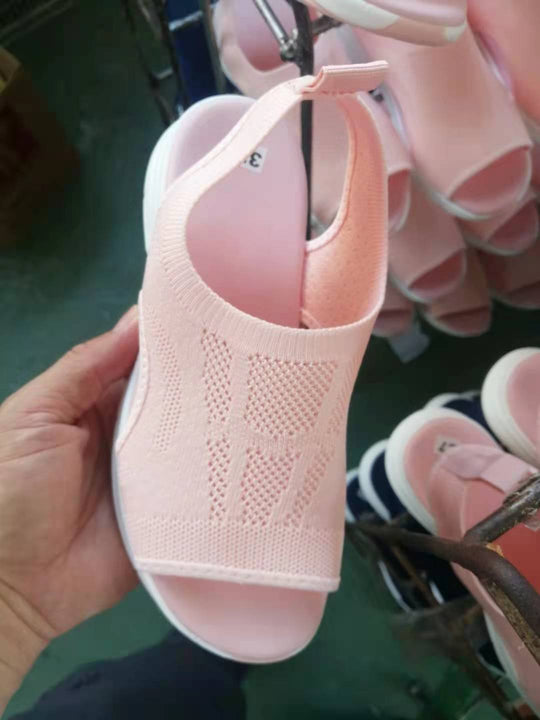 Damen Atmungsaktive Slip-Sandalen mit elastischem Einschlupf und komfortabler Sohle EB