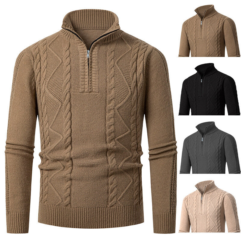 Herren Strickpullover mit hohem Kragen EB