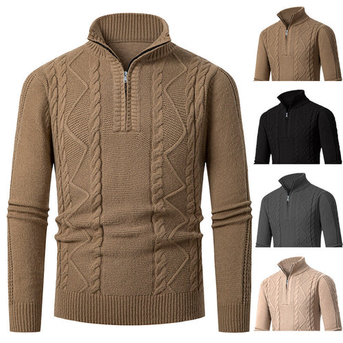 Herren Strickpullover mit hohem Kragen EB