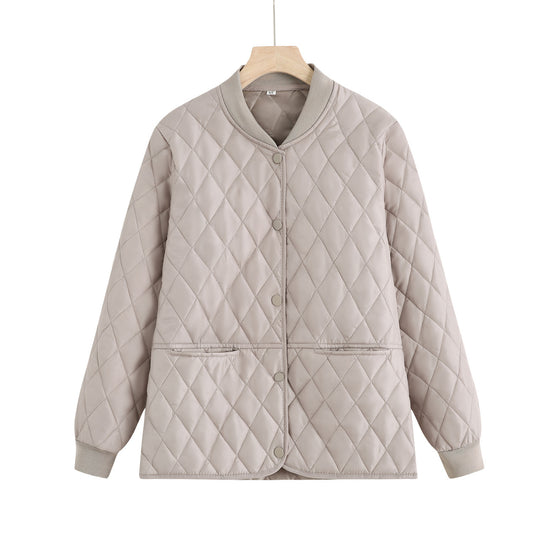 Damen gesteppte Übergangsjacke mit praktischen Taschen und modernem Schnitt EB