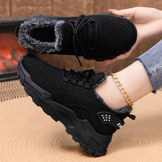 Damen Fleecegefütterte Sport-Sneaker mit rutschfester Sohle EB