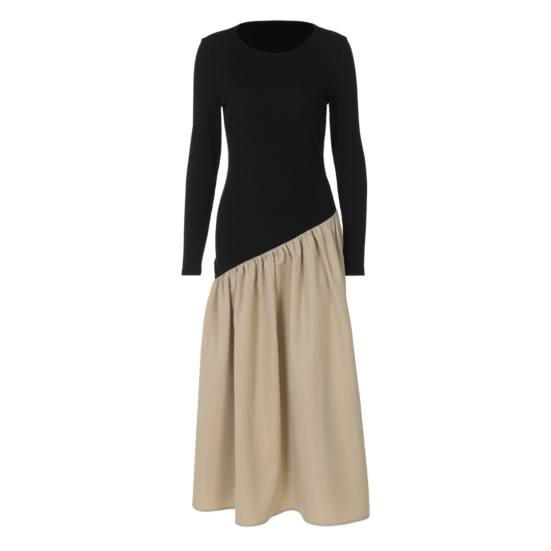 Damen Kleid mit asymmetrischem Design und Raffung EB