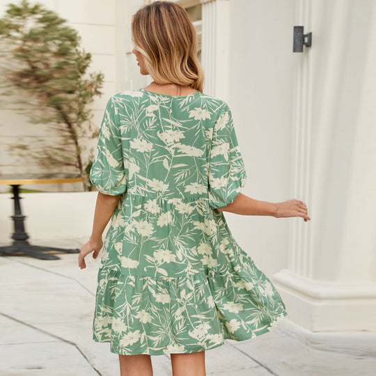 Damen Sommerkleid mit floralen Mustern EB