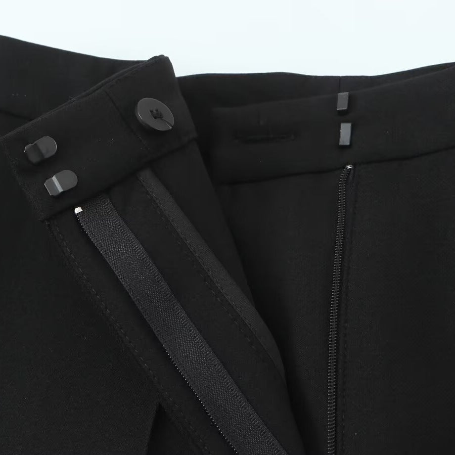 Damen elegante Hochwasser-Hose mit praktischen Schlitzdetails und hochwertiger Verarbeitung EB