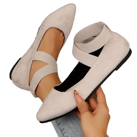 Damen Ballerinas mit verstellbarem Riemen EB