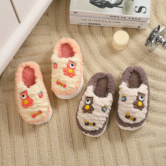 Damen Hausschuhe mit tierischem Motiv und flauschigem Futter EB