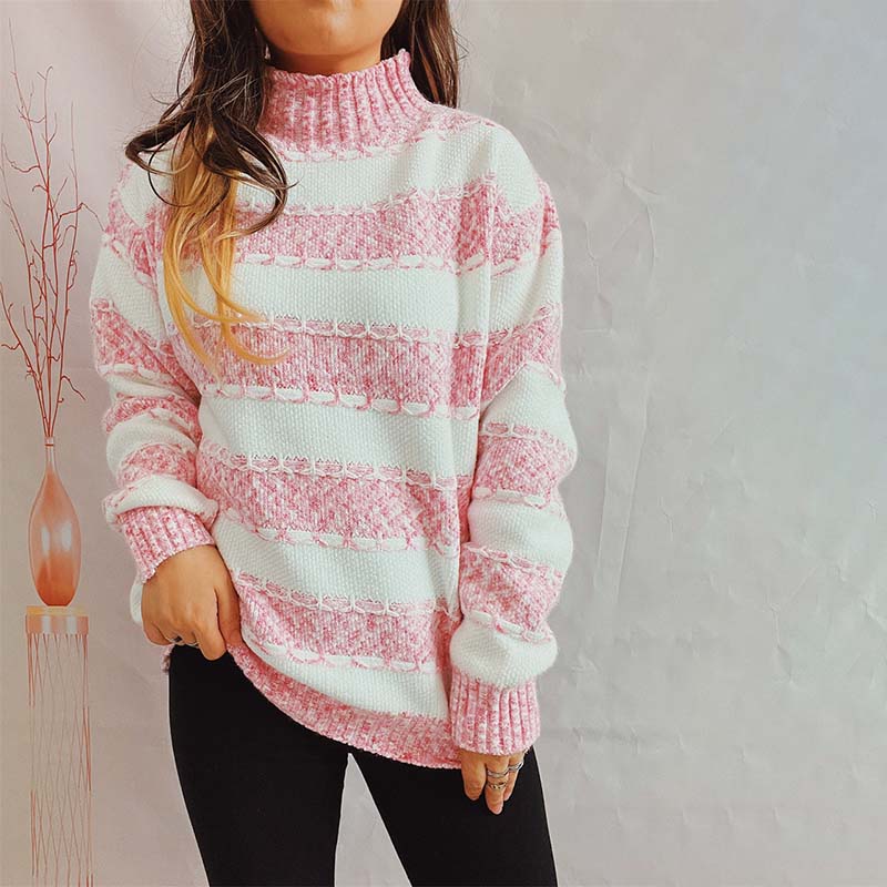 EB | Weiche Strickjacke mit Strukturierten Streifen Acryl Komfortabel und Warm