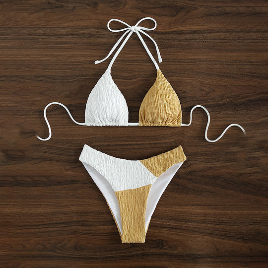 Damen Triangel-Bikini mit raffiniertem Rippdesign EB