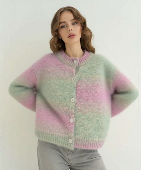 Damen Strickjacke mit knopfbarem Design und luxuriöser Maschenstruktur EB