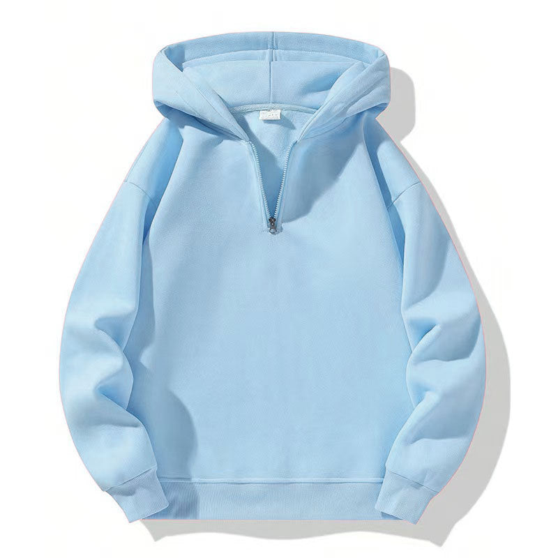 Herren sportlicher Kapuzenpullover mit halbem Reißverschluss EB
