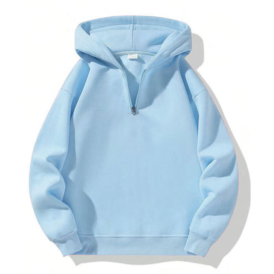 Herren sportlicher Kapuzenpullover mit halbem Reißverschluss EB