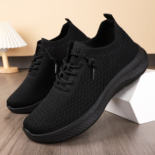 Damen Sportliche Leichtgewicht Sneakers mit flexiblem Obermaterial und rutschfester Sohle EB