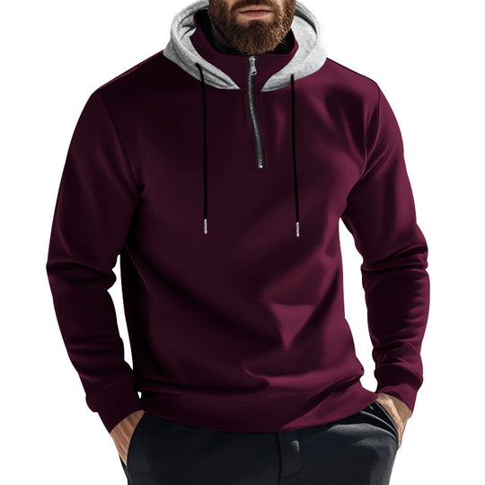 Herren Kapuzenpullover mit modernem Reißverschluss und stylischem Schnitt EB