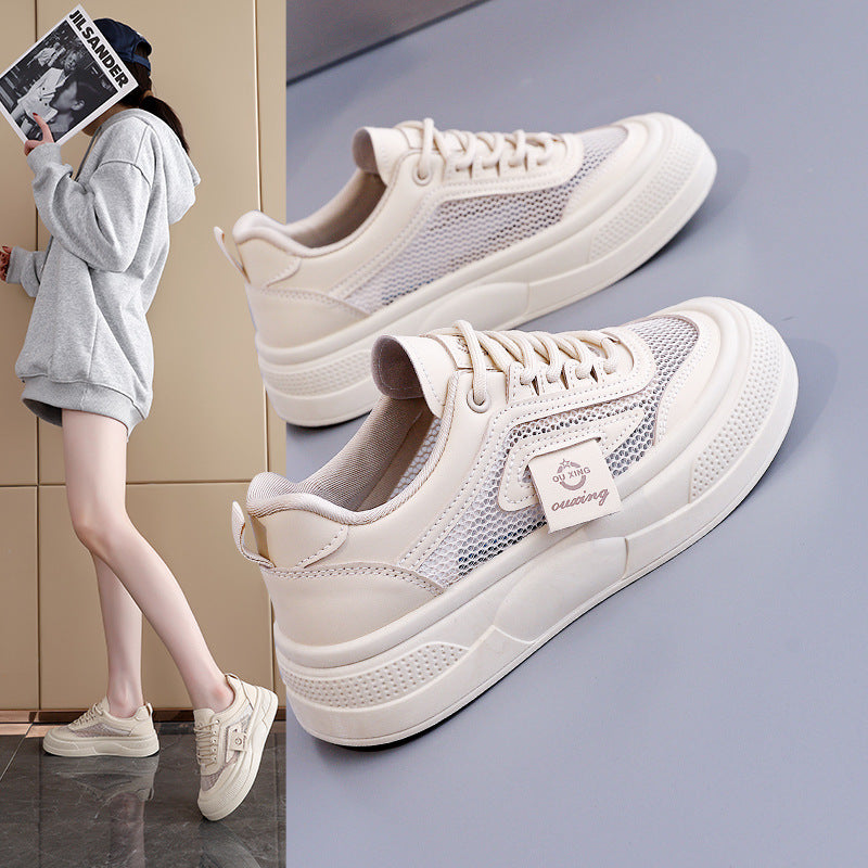 Damen trendige Sneakers mit atmungsaktivem Obermaterial und bequemer Sohle EB