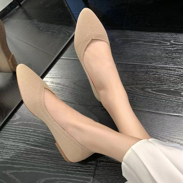 Damen elegante und atmungsaktive Ballerinas mit flexiblem Fußbett EB