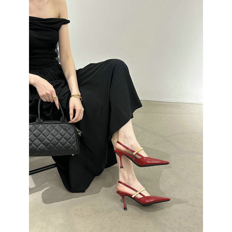 Damen Slingbacks mit elegantem Metallic-Detail EB