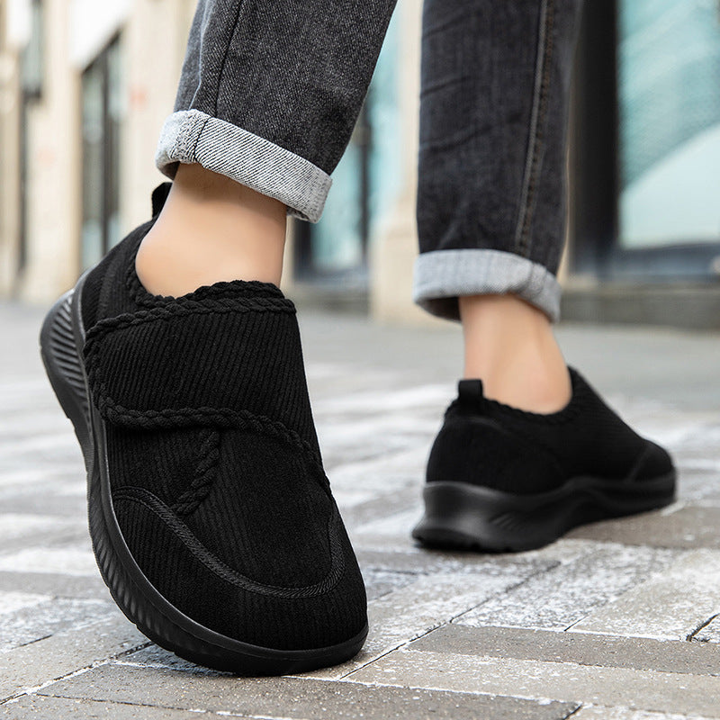 Damen Bequeme Slip-On Freizeitschuhe mit elastischem Obermaterial EB