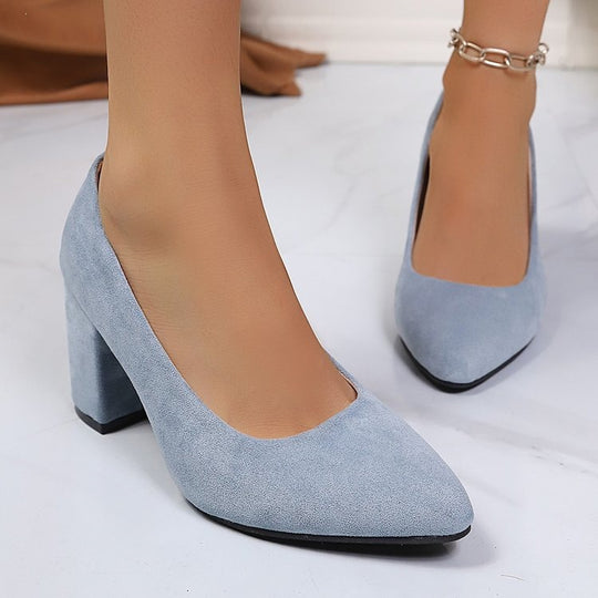 Damen Elegante Pumps mit modernem Blockabsatz EB