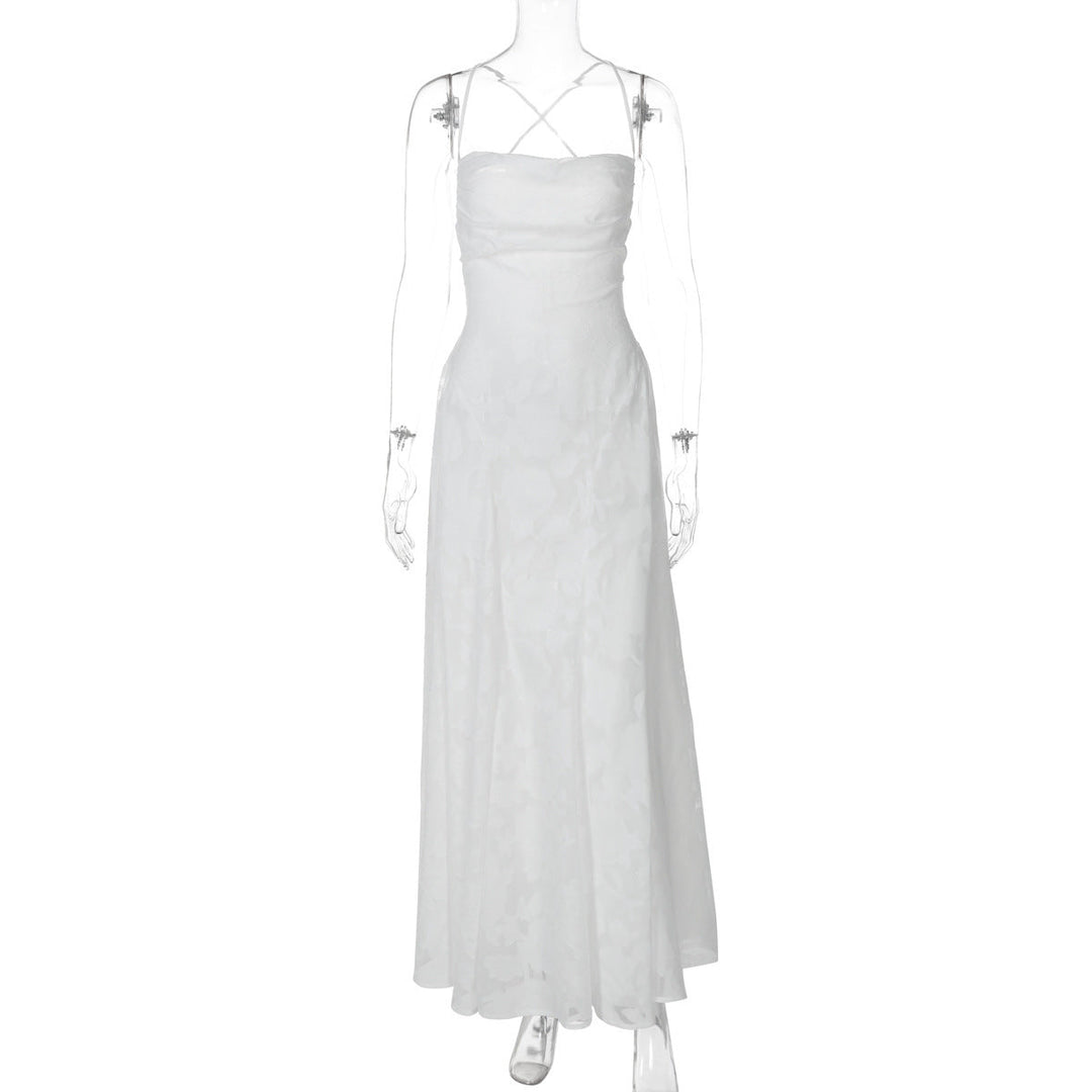 Damen Elegantes Abendkleid mit Wunderschönen Floral Mustern und Raffinierten Details EB