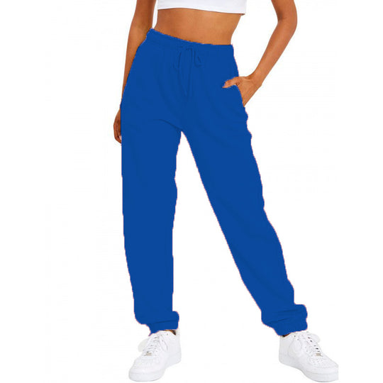 Damen nan locker sitzende Jogginghose mit hohem Komfortbund, verstellbarem Kordelzug und tiefen Seitentaschen EB