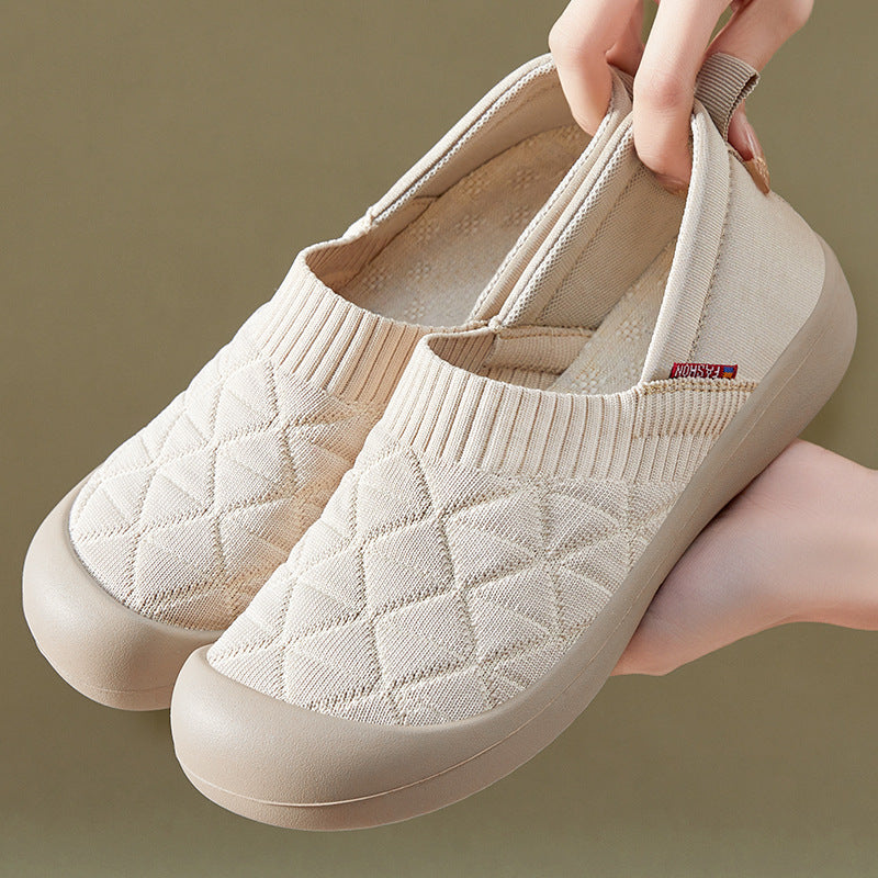 Damen Komfortable Slip-On Freizeitschuhe mit elastischem Einstieg EB